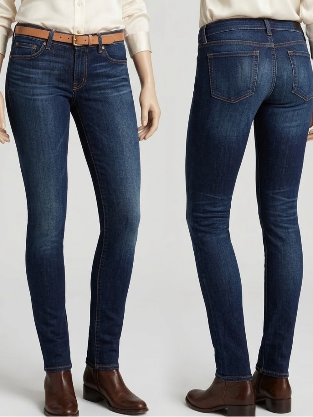 J Brand 811 Mid Rise Skinny Jeans Size 29 Dark Vintage Wash USA Made Denim